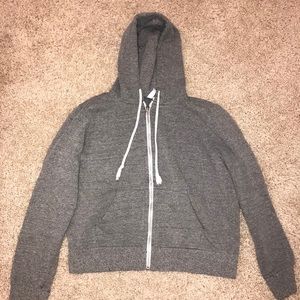 Gray Zip-Up Hoodie